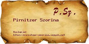 Pirnitzer Szorina névjegykártya